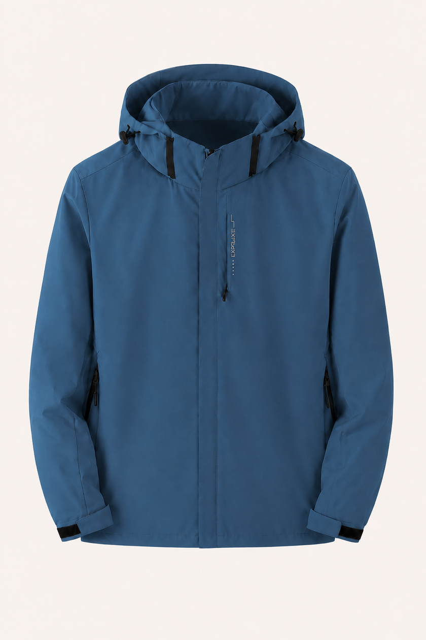 Waterproof Jacket Unisex Hooded Windproof Full Zip