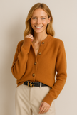 Ebba | Women's Knit Collared Button-Up Cardigan