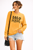 Sweatshirt Women Round Neck Print Long Sleeve