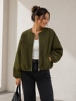 Short Jacket Women Relaxed Fit with Front Zip