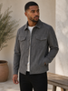 Utility Jacket Men Button Front Chest Pockets Regular Fit