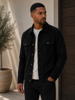 Utility Jacket Men Button Front Chest Pockets Regular Fit