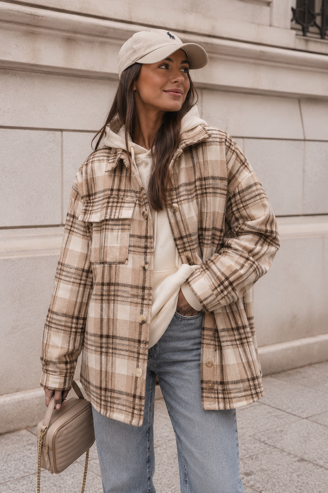 Emery | Plaid Overshirt Jacket for Women