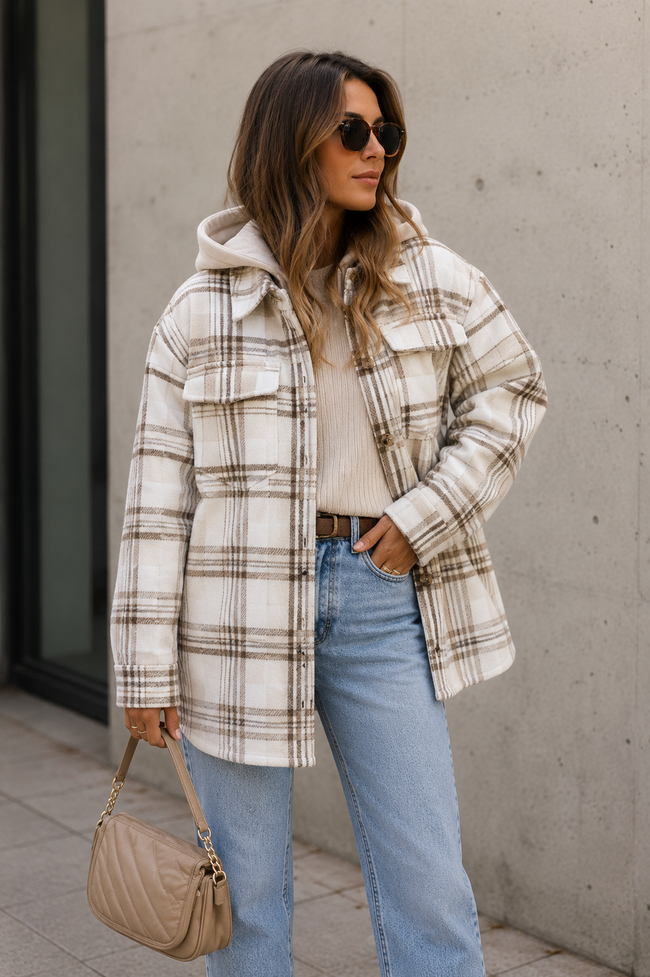 Emery | Plaid Overshirt Jacket for Women