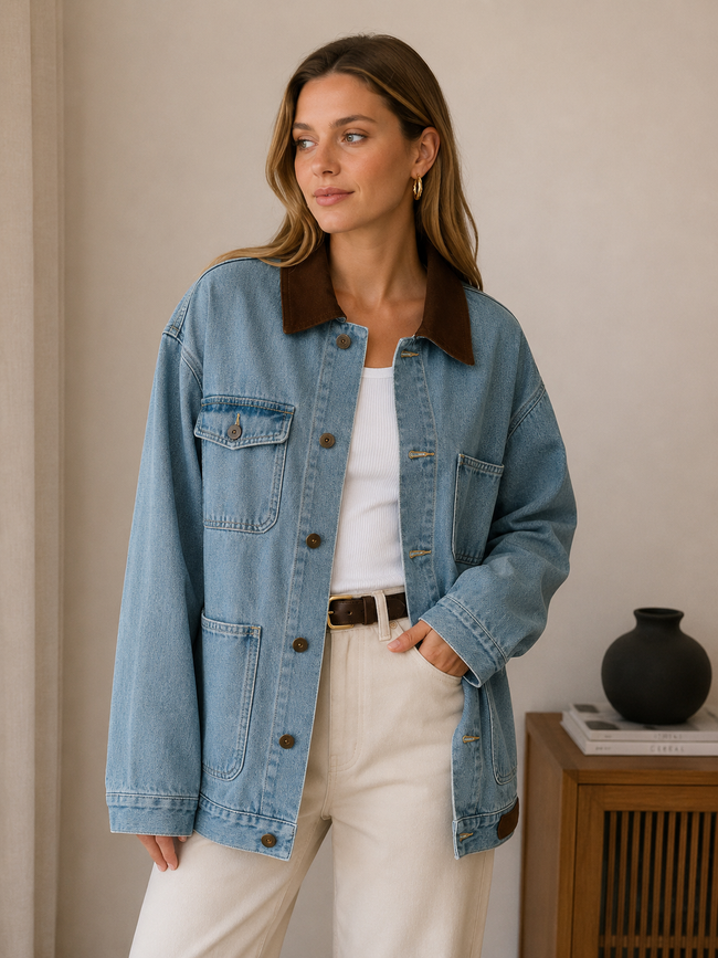 Everly | Oversized Denim Jean Jacket for Women