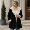 Lined Jacket Women Mid-Length Regular Fit Patch Pockets Winter