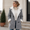 Lined Jacket Women Mid-Length Regular Fit Patch Pockets Winter