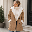 Lined Jacket Women Mid-Length Regular Fit Patch Pockets Winter