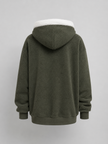 Sherpa-Lined | Women's Sherpa Lined Hooded Puffer Jacket with Oversized Zip-Up Lightweight