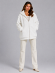 Sherpa-Lined | Women's Sherpa Lined Hooded Puffer Jacket with Oversized Zip-Up Lightweight