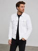 Denim Jacket Men Button Front Classic Collar Chest Pockets