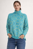 Knit Sweater Women High Neck Relaxed Fit Long Sleeve