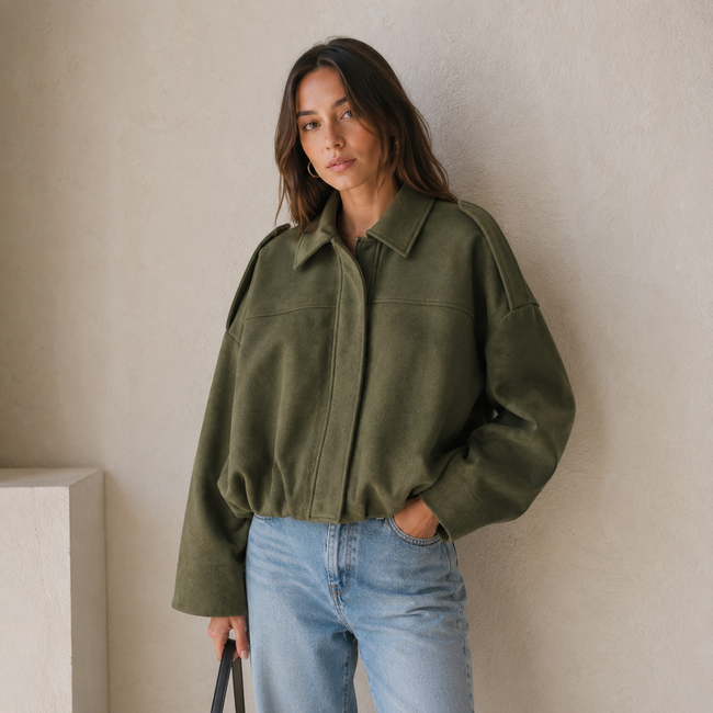 Danielle | Cropped Oversized Jacket for Women