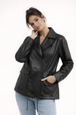 Casual Jacket Women Straight Fit Metal Front Closure