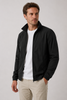 Lightweight Jacket Men Zip Front Stand Collar Regular Fit