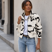 Cotton Blend Utility Jacket Women with Multiple Pockets
