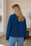 Denim Jacket Women Relaxed Fit with Front Tie Detail
