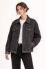Denim Jacket Women Classic Button Front Relaxed Fit