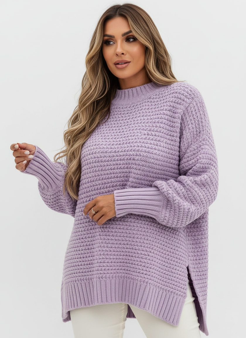 Chunky Knit Sweater Women Textured Relaxed Fit