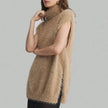 Turtleneck Vest Women Sleeveless High Collar Soft