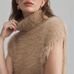 Turtleneck Vest Women Sleeveless High Collar Soft