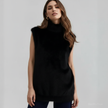 Turtleneck Vest Women Sleeveless High Collar Soft