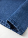 Denim Dungarees Women Wide Leg Adjustable Straps
