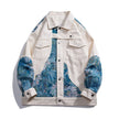 Denim Jacket Women Embroidered Floral Trucker