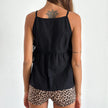 Cotton Blend Tank Top Women Bow Strap Sleeveless