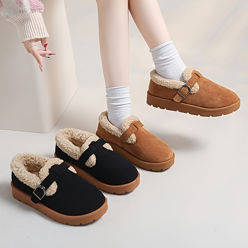 Ilona | Women's Ankle Slip-On Fur-Trim Warm Winter Boots