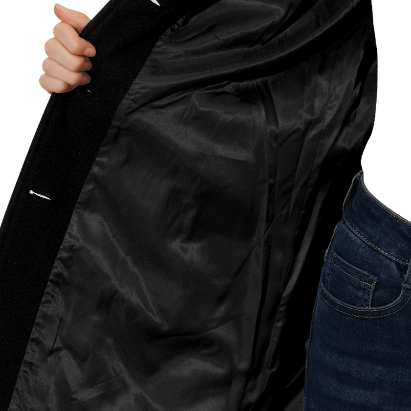 A-Line Coat Women Button Front Classic Collar Winter