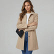 A-Line Coat Women Button Front Classic Collar Winter