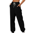 Tapered Trousers Women High Waist Stretch Pockets