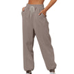 Tapered Trousers Women High Waist Stretch Pockets