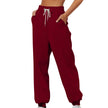 Tapered Trousers Women High Waist Stretch Pockets