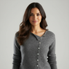 Cardigan Women Fine Knit Button Front Relaxed