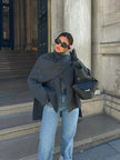 Cape Coat Women Shawl Collar Relaxed Fit Autumn Layering
