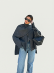 Cape Coat Women Shawl Collar Relaxed Fit Autumn Layering