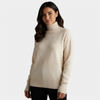 Ribbed Turtleneck Sweater Women Long Sleeve Relaxed Fit