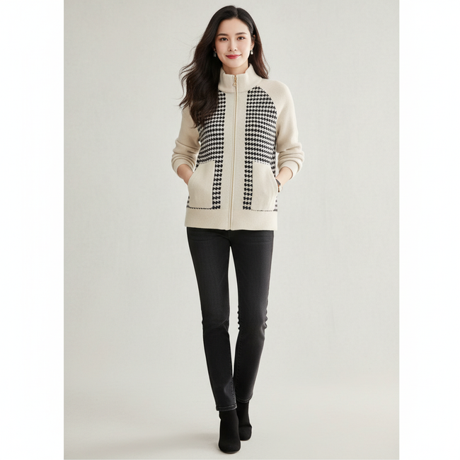 Audrey | Women's Knit Jacket with Elegant Chic Soft Cozy for Casual