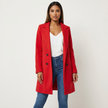 Coat Women Lapel Collar Button Front Lined Classic