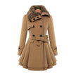 Longline Winter Coat Women Tailored Fit Layered Hem