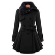 Longline Winter Coat Women Tailored Fit Layered Hem