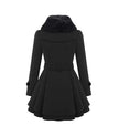 Longline Winter Coat Women Tailored Fit Layered Hem