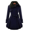 Longline Winter Coat Women Tailored Fit Layered Hem