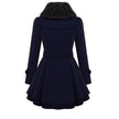 Longline Winter Coat Women Tailored Fit Layered Hem