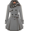 Longline Winter Coat Women Tailored Fit Layered Hem