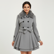 Longline Winter Coat Women Tailored Fit Layered Hem