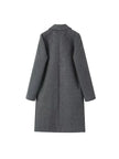 Coat Women Long Open Front Lapel Collar Straight Fit