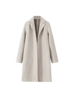 Coat Women Long Open Front Lapel Collar Straight Fit
